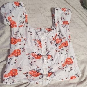 Button Up flower shirt.